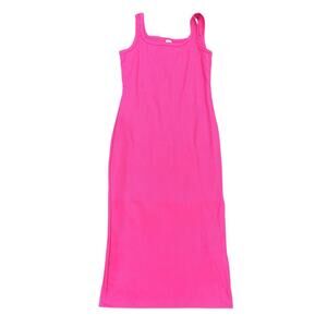 Girls Tank Ribbed Maxi Dress in Pink, Size 11Y​